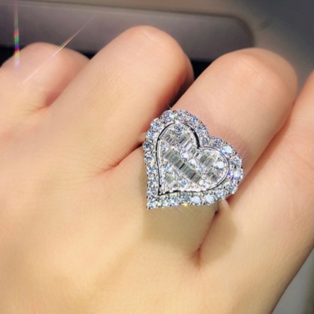 FIRM - Silver and Stone Heart Ring
